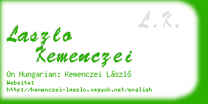 laszlo kemenczei business card